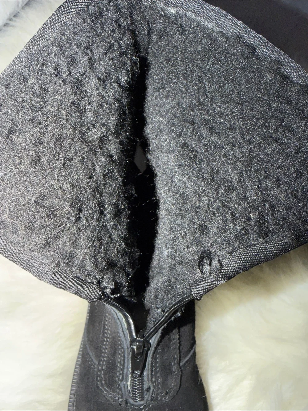 Aussie Merino Women's Black Suede Mid-Calf Winter Boots